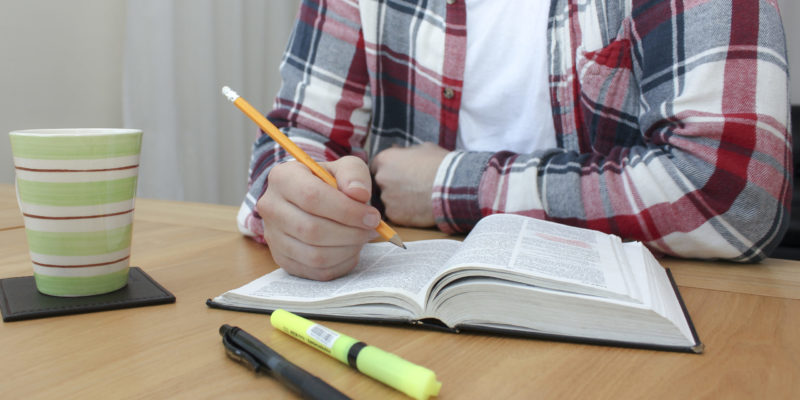 Bible study teenager