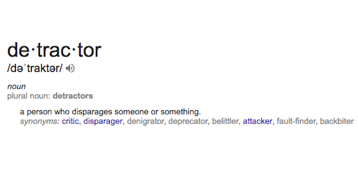detractor definition