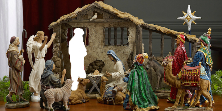 nativity with Joseph missing