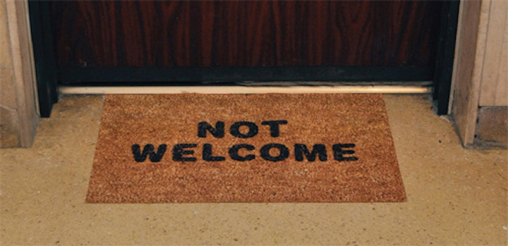 not welcome unwelcome