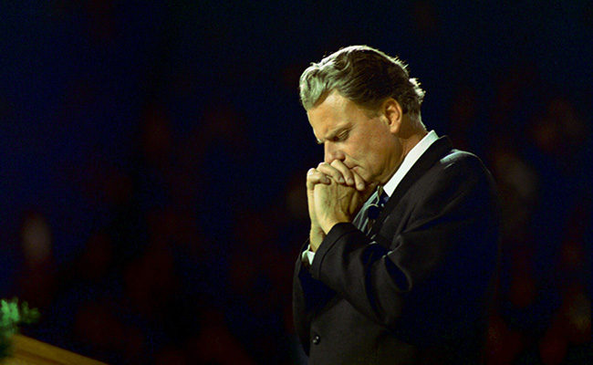 Billy Graham Praying memorial