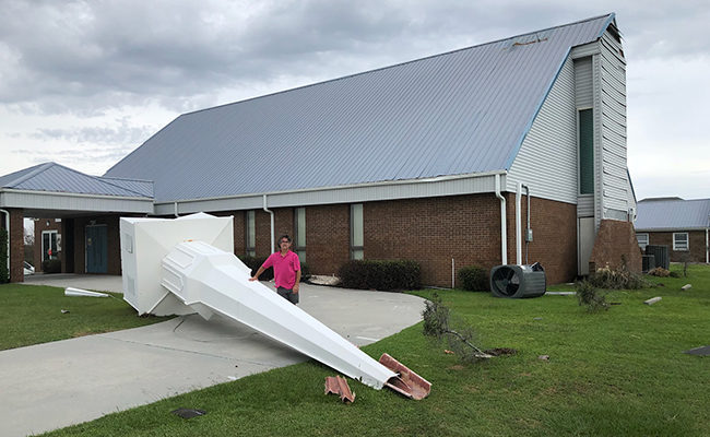 Hurricane Florence church damage