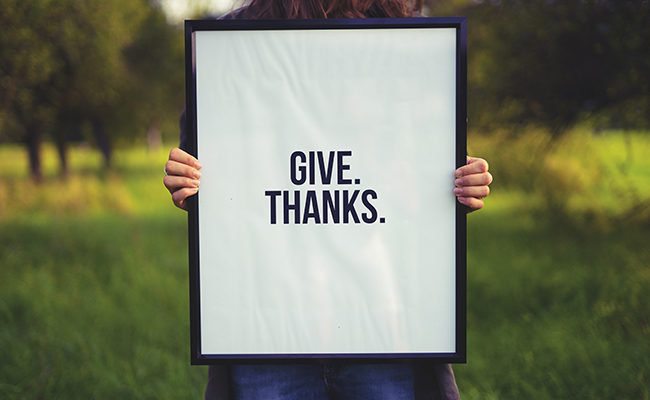 give thanks sign Thanksgiving