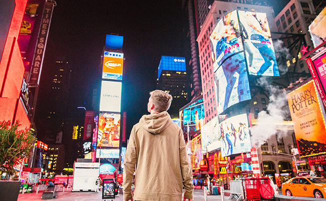 teenager Times Square New York City church drop out Lifeway Research