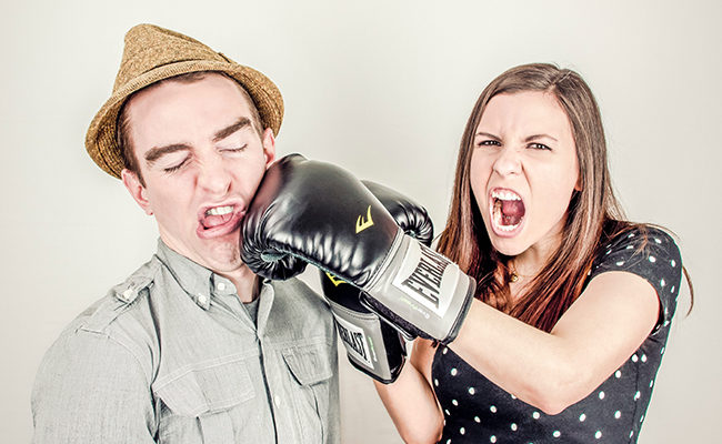 boxing gloves conflict fight argue church