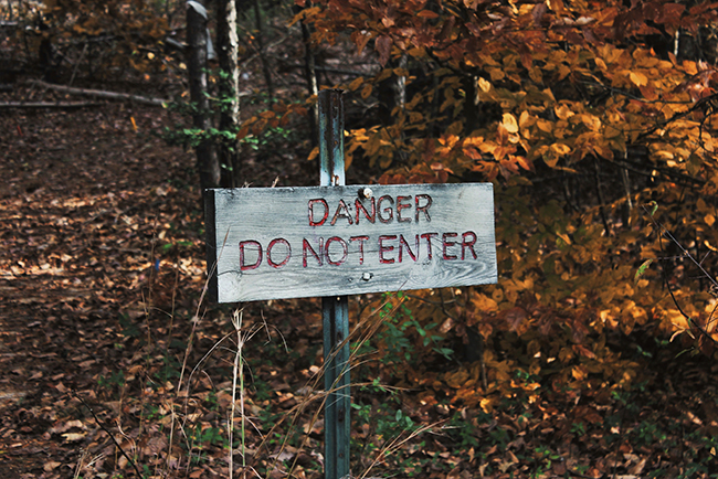 "Danger Do Not Enter" sign - Danger for church planters