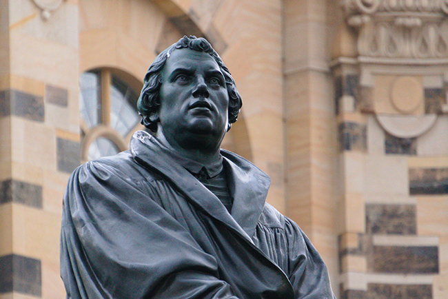 Statue of Martin Luther in Dresden, Germany - the Reformation