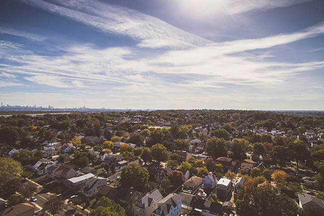 Aerial photo of neighborhood - nonreligious neighbors